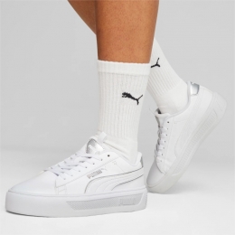 Puma Smash Platform Pop Up Kadın Beyaz Spor Ayakkabı (392504-02)