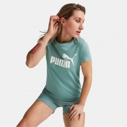 Puma Essential Logo Kadın Mavi Tişört (586775-84)