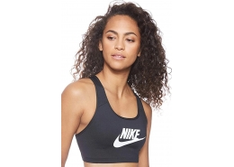 Nike Swoosh Futura Kadın Siyah Sporcu Sütyeni (899370-010)
