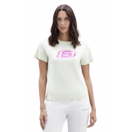 Skechers Graphic Tee Kadın Beyaz Tişört (S221508-300)