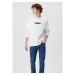 Mavi Jeans Mi̇av Baskılı Erkek Beyaz Sweatshirt (0610925-620)