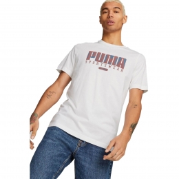 Puma Graphics Retro Erkek Beyaz Tişört (674486-02)
