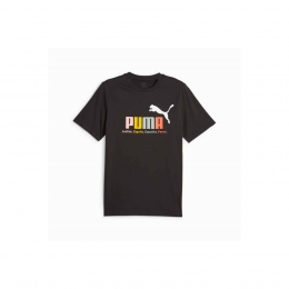 Puma Essentials Multicolor Erkek Siyah Tişört (677170-01)