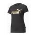 Puma Essentials Metallic Logo Kadın Siyah Tişört (848303-01)