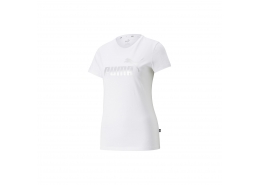 Puma Essentials+ Metallic Logo Beyaz Tişört (848303-02)