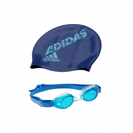 Swim Kids Çocuk Mavi Bone ve Yüzücü Gözlüğü Takımı (AB6071)