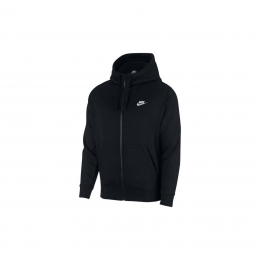 Sportswear Club Full-Zip Erkek Siyah Sweatshirt (BV2645-010)