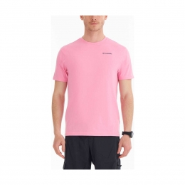 Columbia Basic Sm Logo Brushed Erkek Pembe Tişört (CS0282-679)