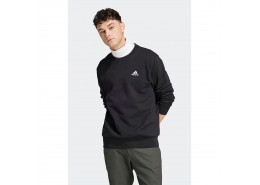 adidas Essentials Embroidered Erkek Siyah Sweatshirt (IC9329)