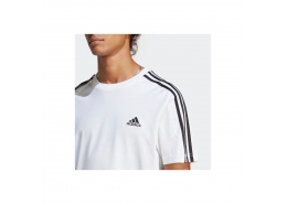 adidas Essentials Single Jersey 3 Erkek Beyaz Tişört (IC9336)