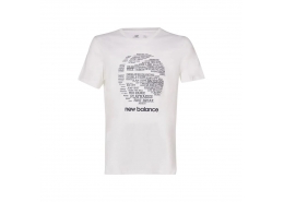 New Balance Lifestyle Erkek Beyaz Tişört (MNT1234-WT)