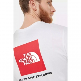 The North Face Red Box Erkek Beyaz Tişört (NF0A493LFN41)