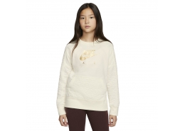 Air Sportswear Fleece Çocuk Beyaz Sweatshirt (BV2703-133)