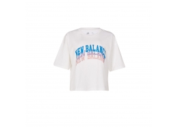 New Balance Lifestyle Kadın Beyaz Tişört (WNT1204-WT)