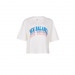 New Balance Lifestyle Kadın Beyaz Tişört (WNT1204-WT)
