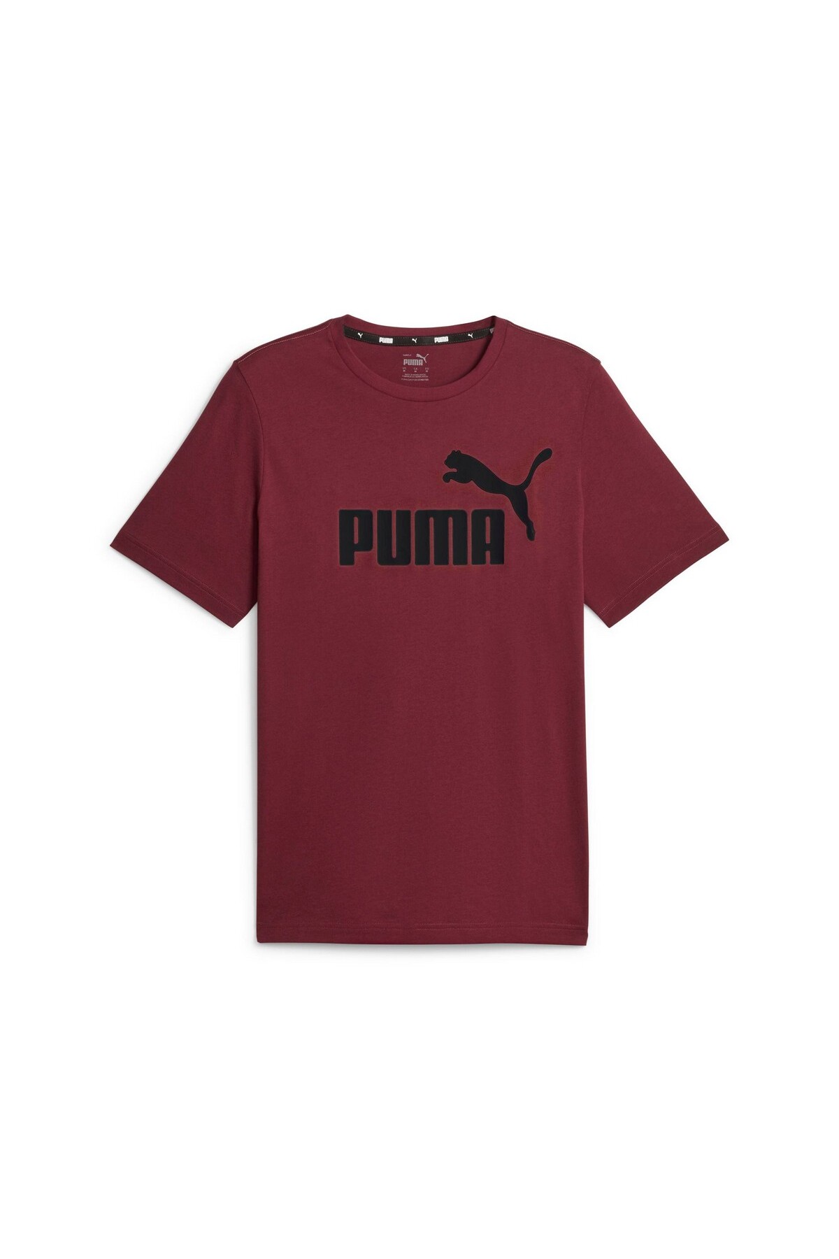 Puma Essentials Logo Unisex Bordo Kısa Kollu Tişört (586667-92)