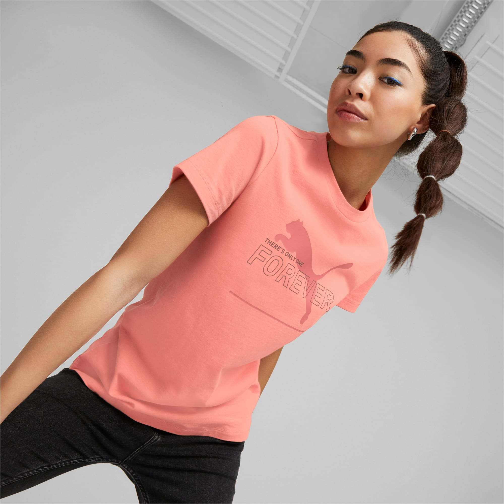 Puma Essentials Better Tee Hibiscus Kadın Kırmızı Tişört (673301-48)