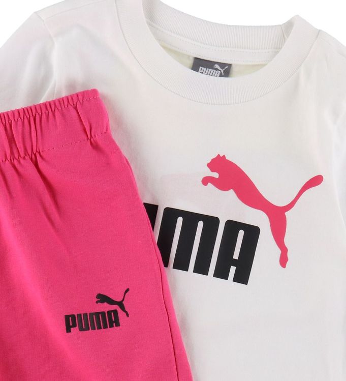 Puma Minicats Tee & Shorts Set Çocuk Beyaz Takım (845839-52)