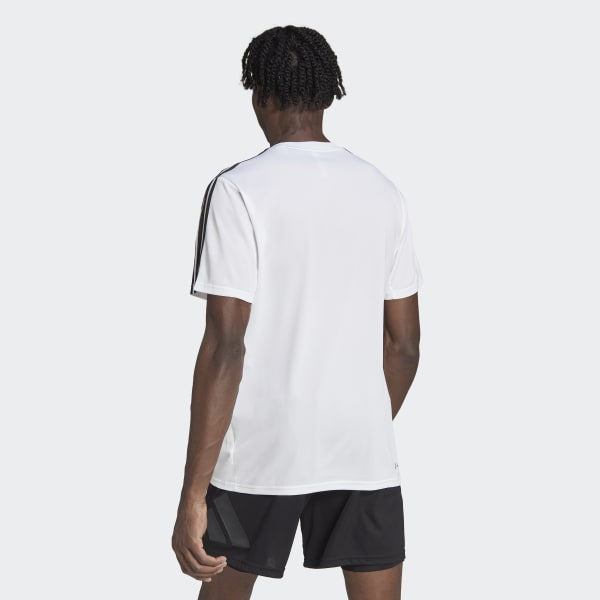 adidas Train Essentials 3-Stripes Erkek Beyaz Training Tişört (IB8151)