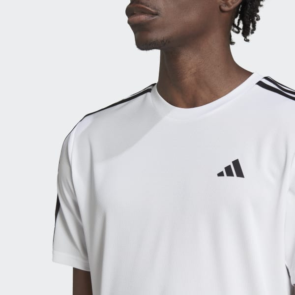 adidas Train Essentials 3-Stripes Erkek Beyaz Training Tişört (IB8151)