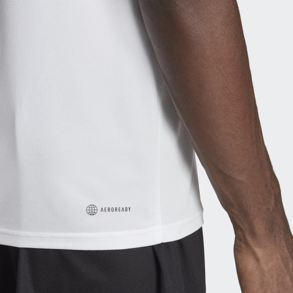 adidas Train Essentials 3-Stripes Erkek Beyaz Training Tişört (IB8151)