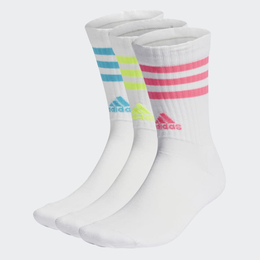 adidas 3-Stripes Cushioned Crew Unisex Beyaz Çorap (IJ8254)