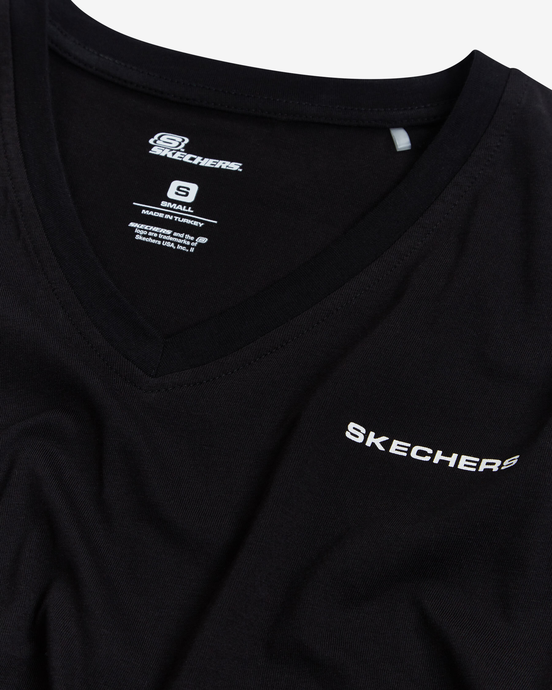 Skechers New Basics V Neck Siyah Tişört (S212399-001)