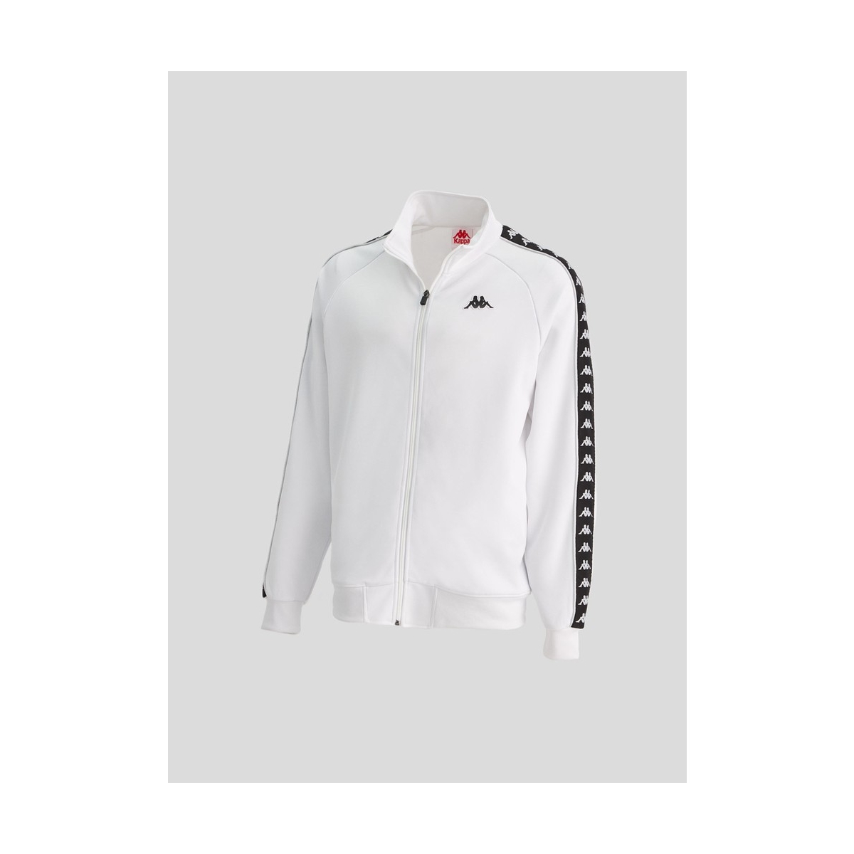 Kappa 222 Banda Anniston Erkek Beyaz Fermuarlı Sweatshirt (371F49WA10-1)