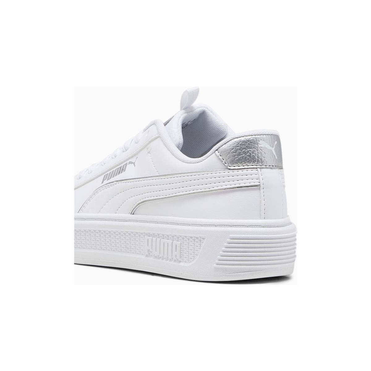 Puma Smash Platform Pop Up Kadın Beyaz Spor Ayakkabı (392504-02)