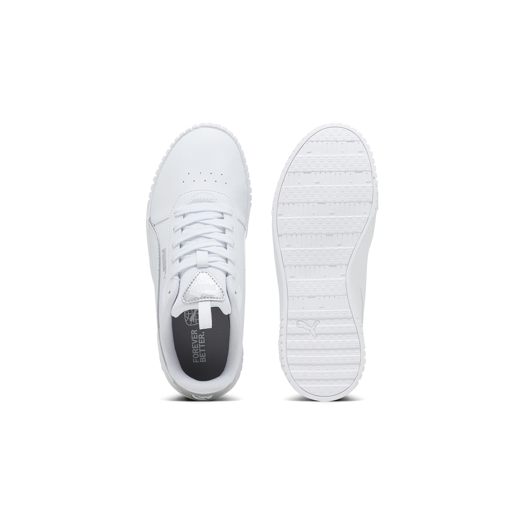 Puma Carina 2.0 Pop Up Metallics Kadın Beyaz Spor Ayakkabı (393214-02)