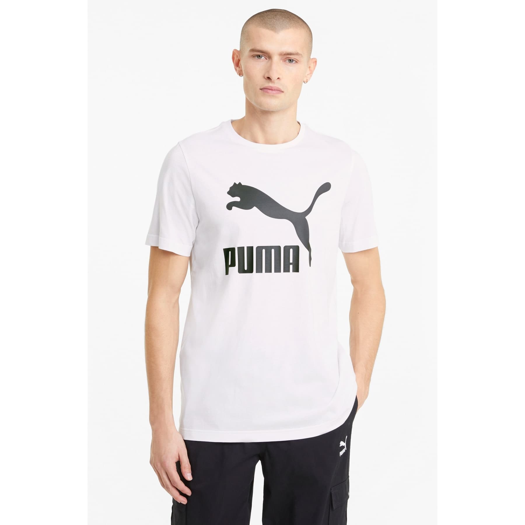 Puma Classics Logo Erkek Beyaz Tişört (530088-02)