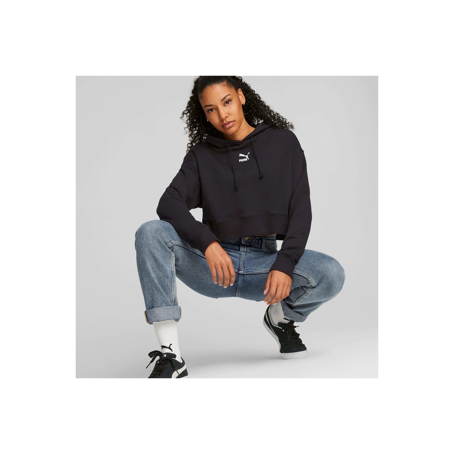 Puma Classics Cropped Siyah Sweatshirt (538057-01)