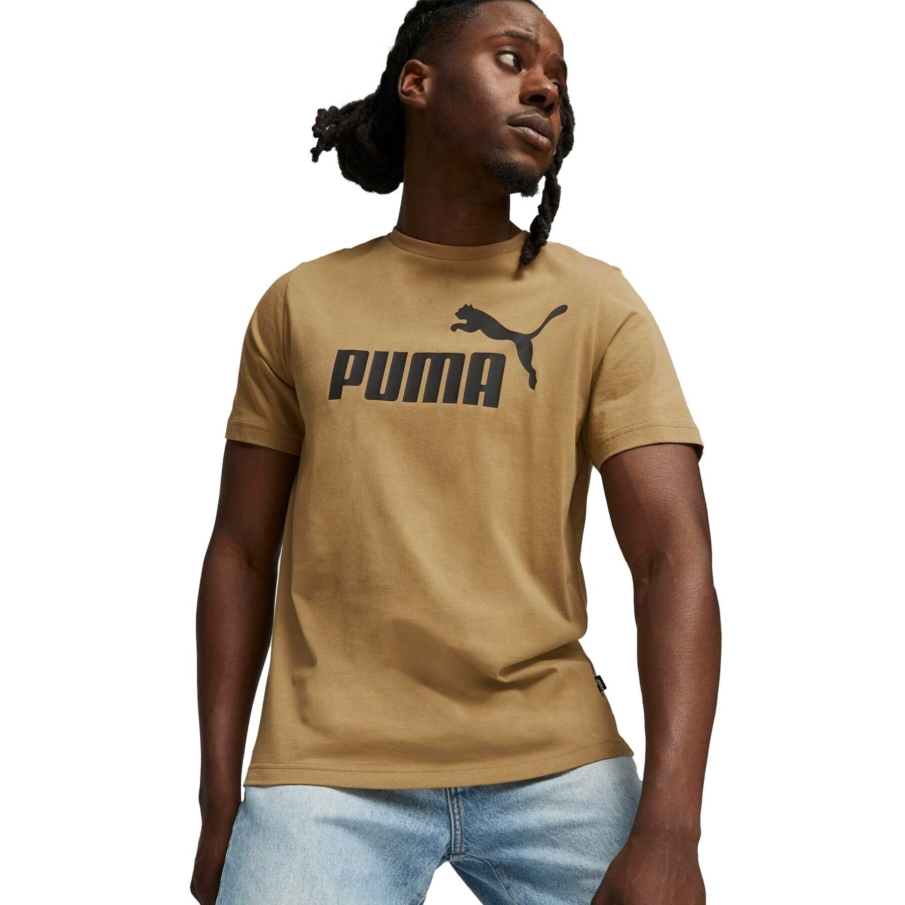 Puma Essentials Logo Erkek Yeşil Tişört (586667-37)