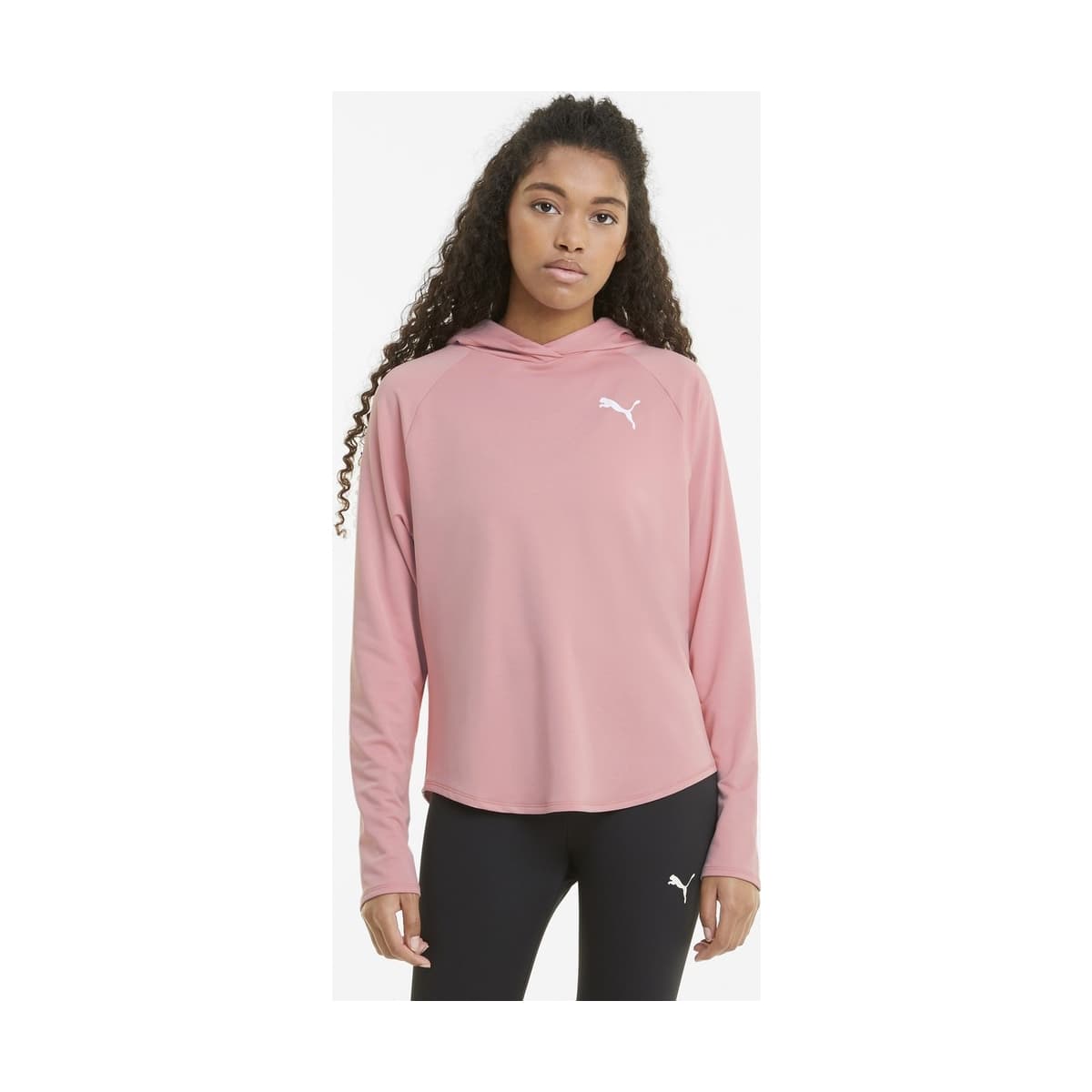 Active Kadın Pembe Kapüşonlu Sweatshirt (586858-80)