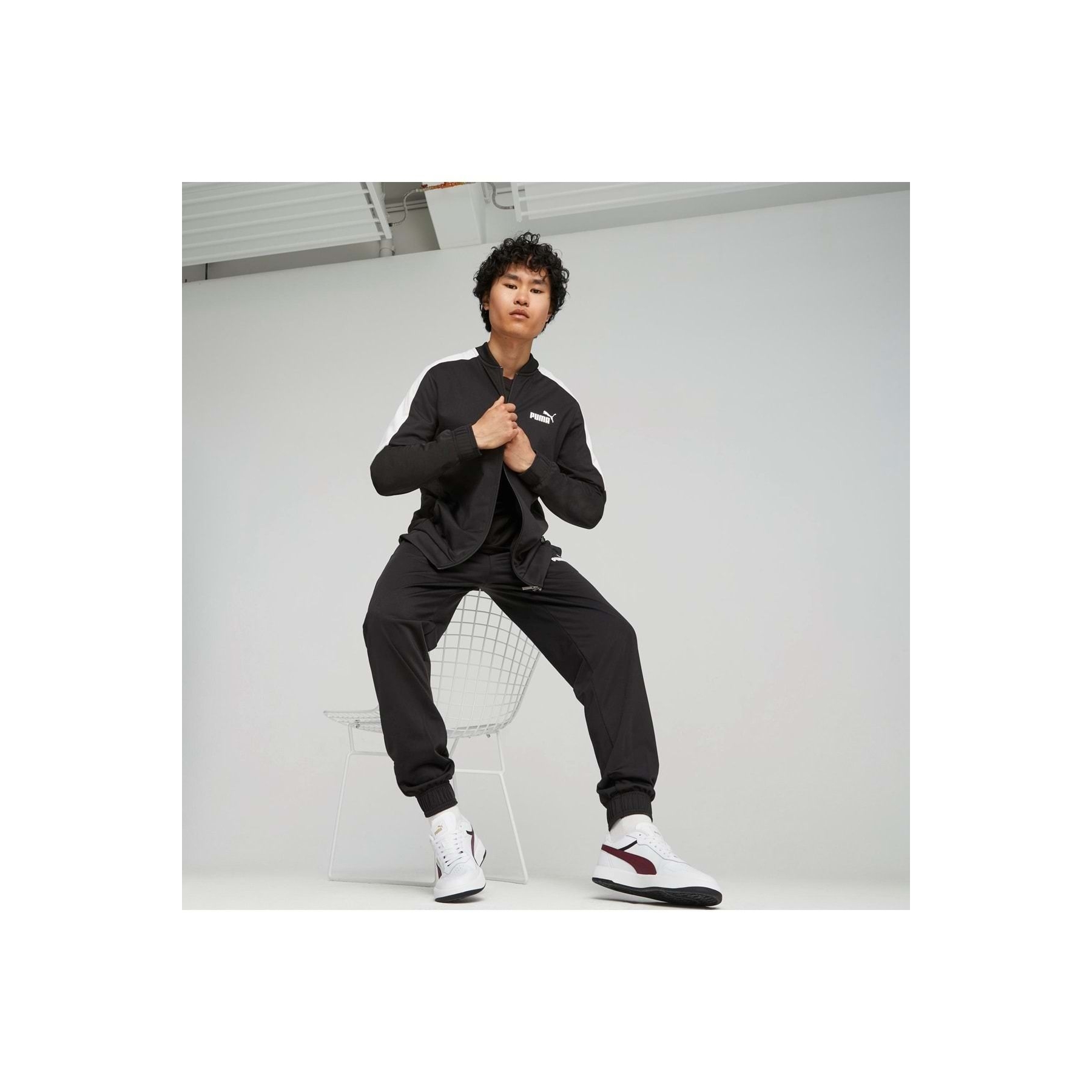 Puma Baseball Tricot Suit Erkek Siyah Eşofman Takımı (677428-01)