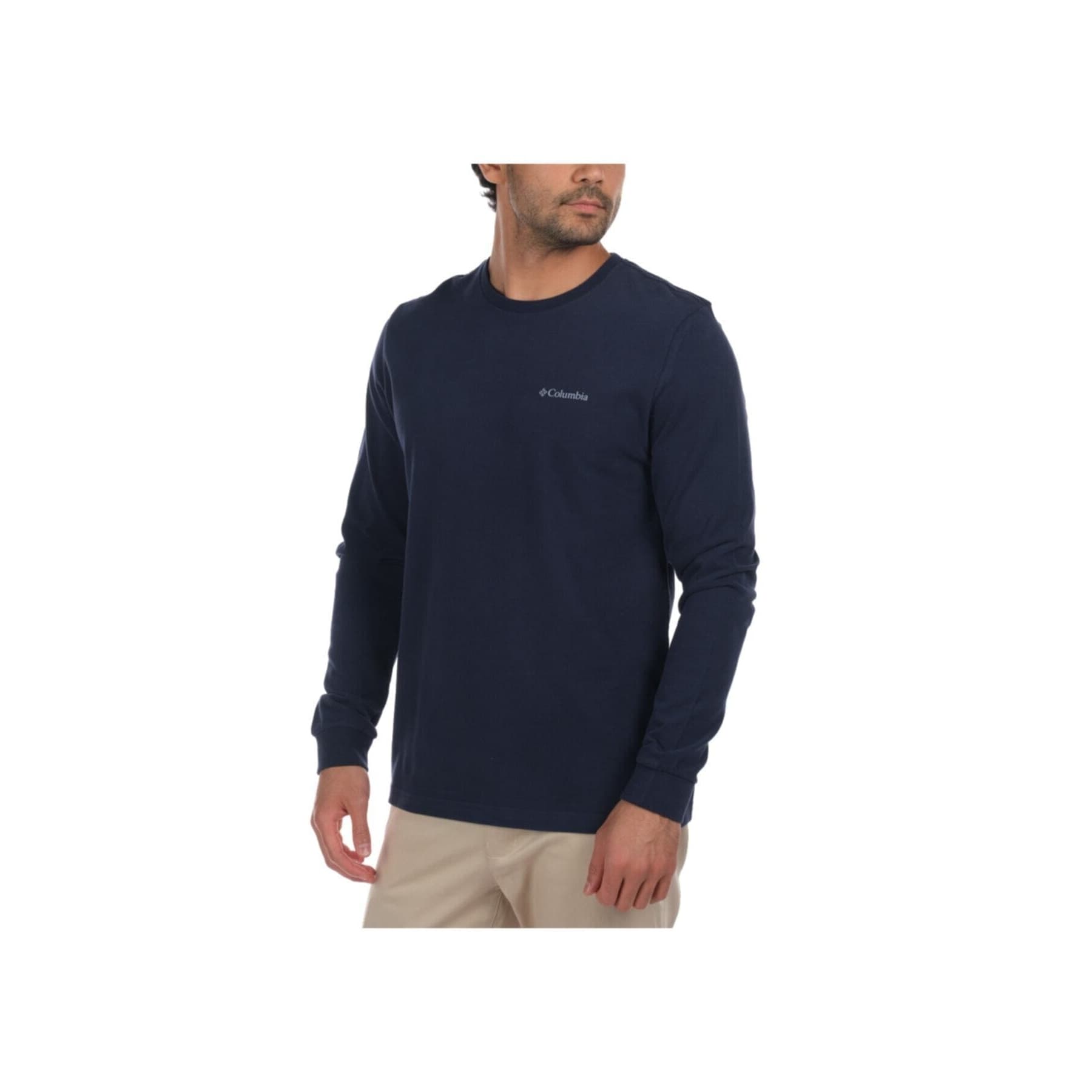CSC Basic Brushed Uzun Kollu Erkek Mavi Tişört (CS0158_464)