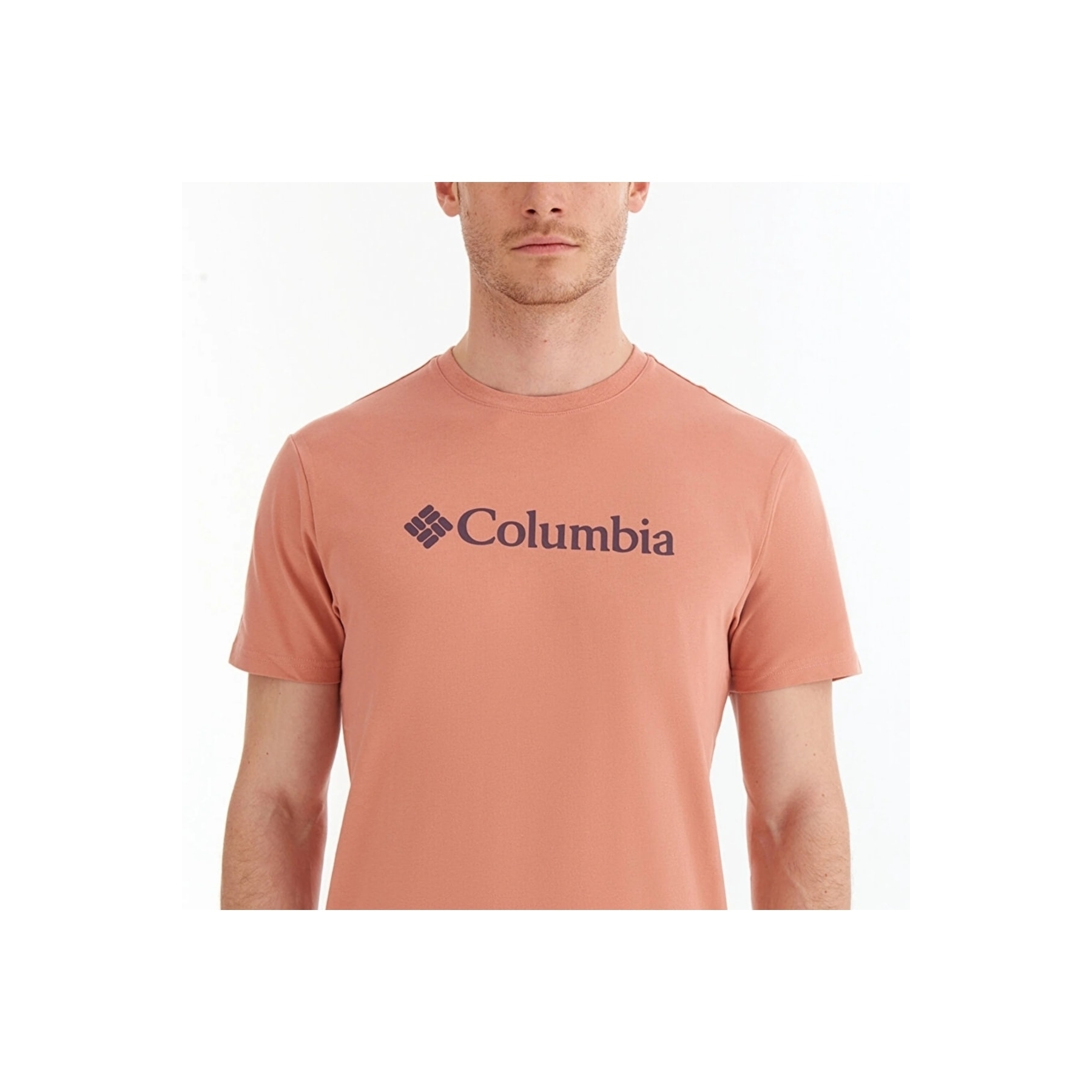 Columbia Basic Big Logo Brushed SS Erkek Bej Tişört (CS0287-670)
