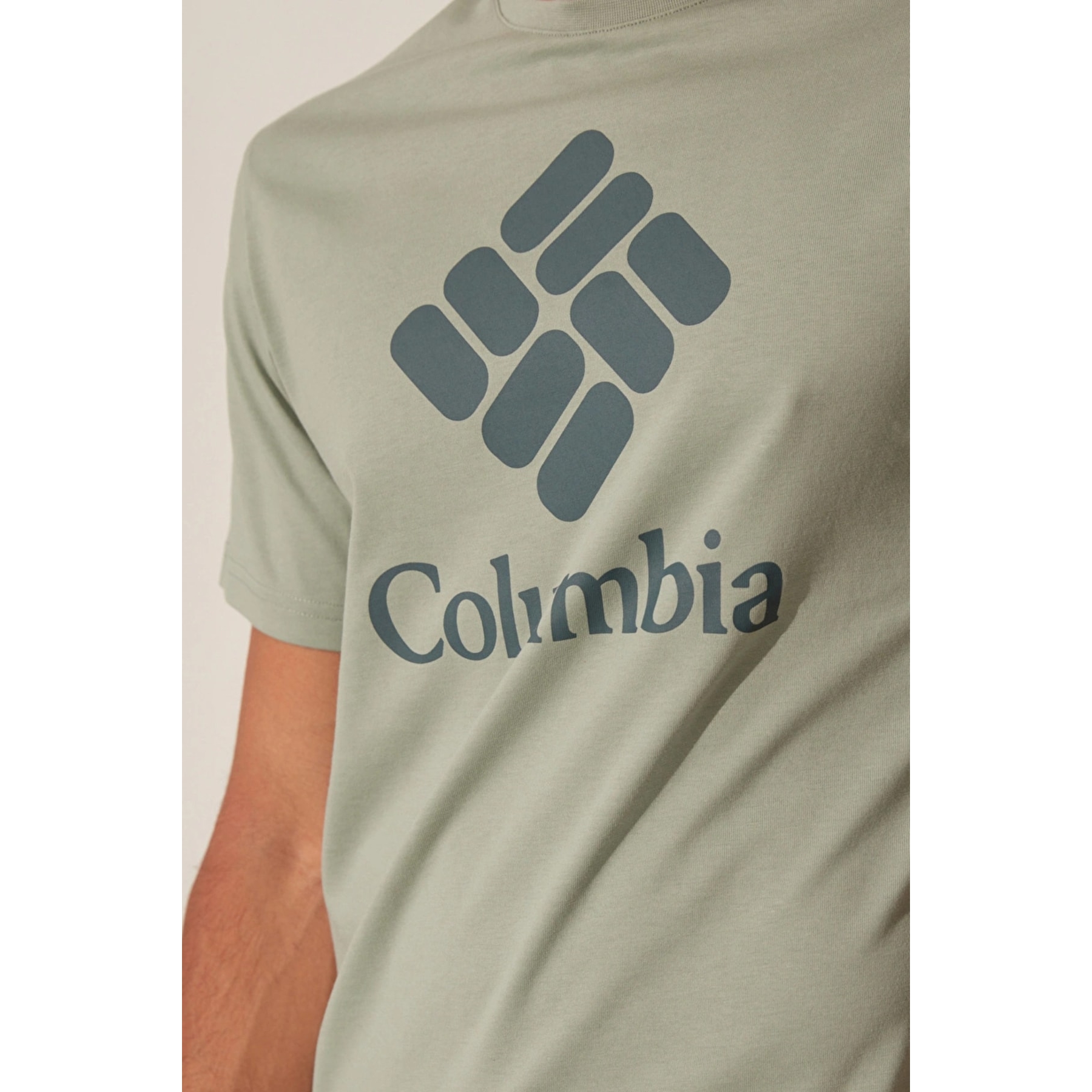 Columbia Stacked Logo SS Erkek Yeşil Tişört (9120551350)