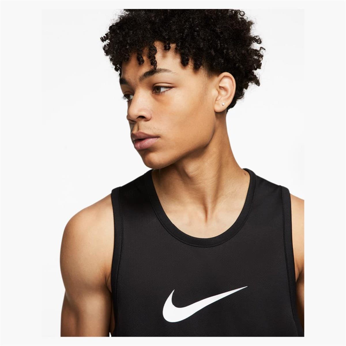 Nike Dri-Fit Top Erkek Siyah Basketbol Atleti