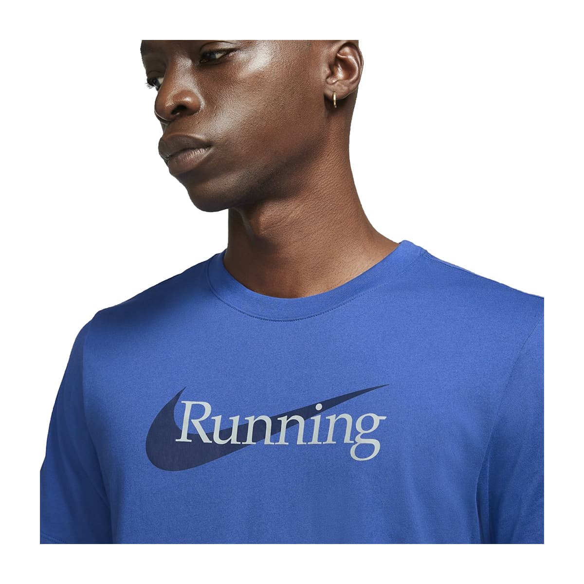 Nike Dri-FIT Running Mavi Tişört (CW0945-481)