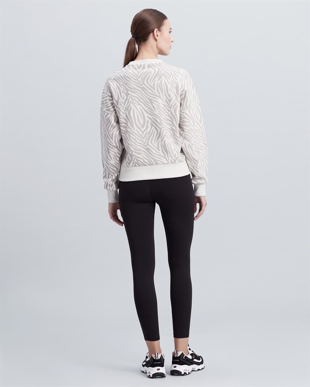 Skechers Printed Kadın Gri Sweatshirt (S212057-043)