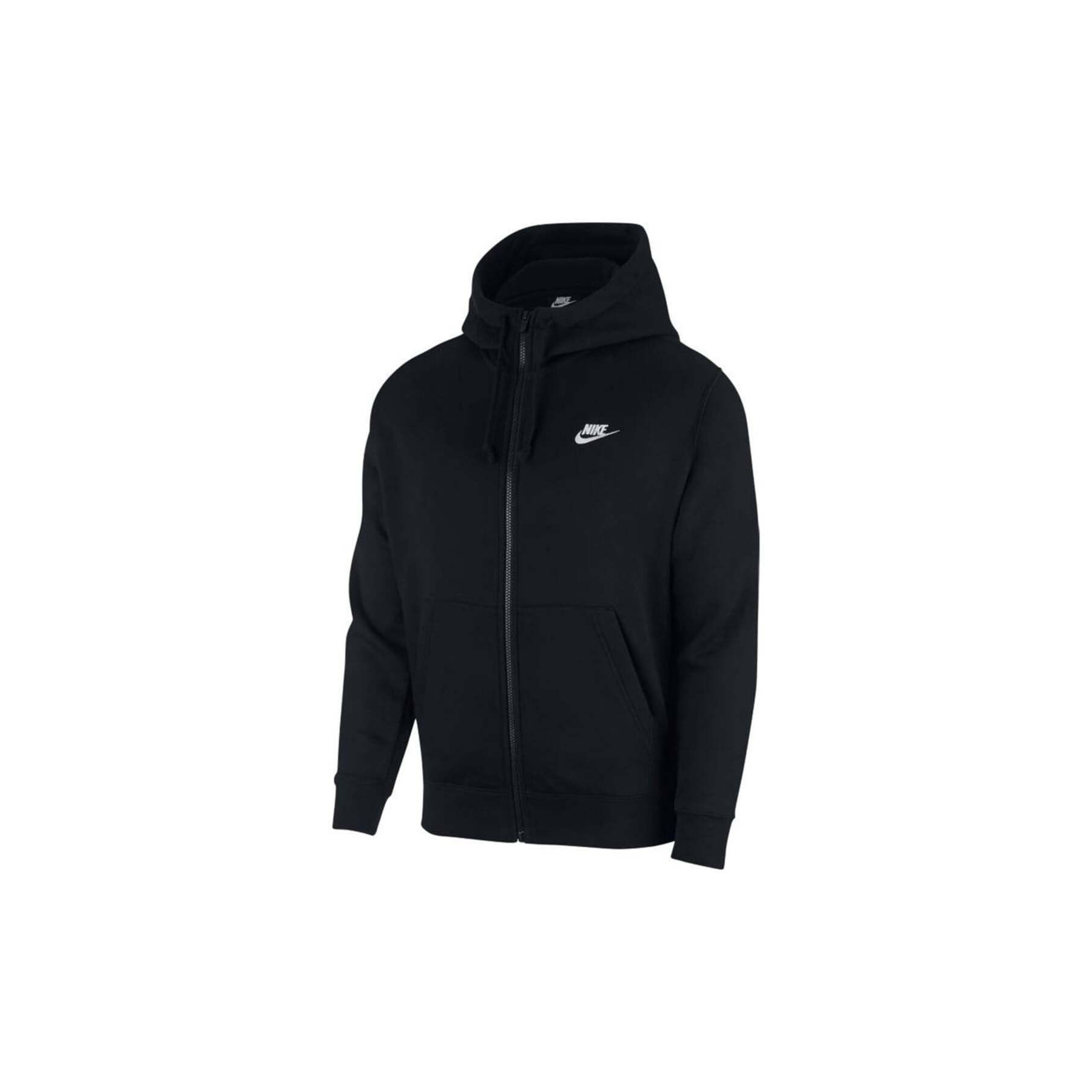 Sportswear Club Full-Zip Erkek Siyah Sweatshirt (BV2645-010)