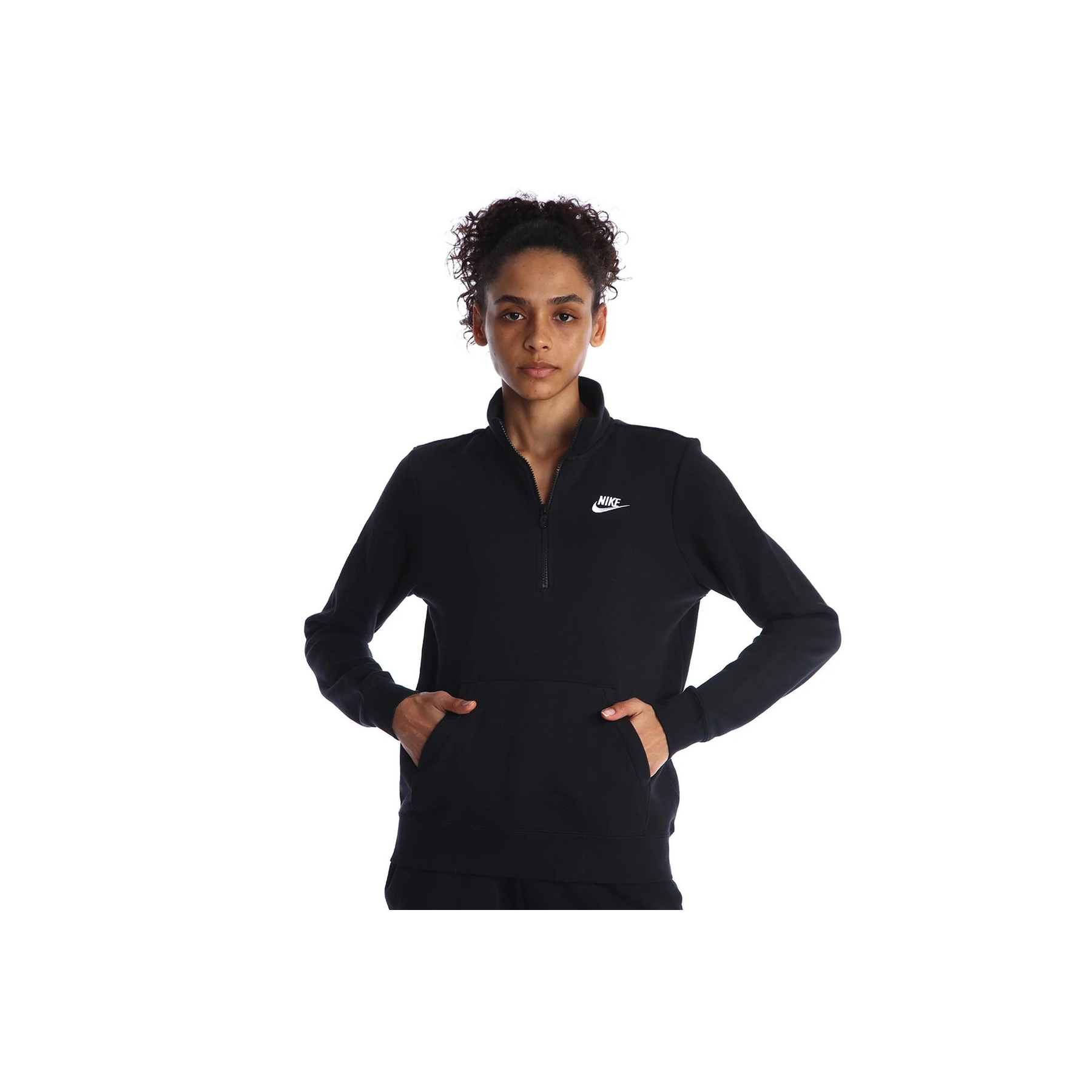 Nike Sportswear Club Fleece Kadın Siyah Sweatshirt (DQ5838-010)
