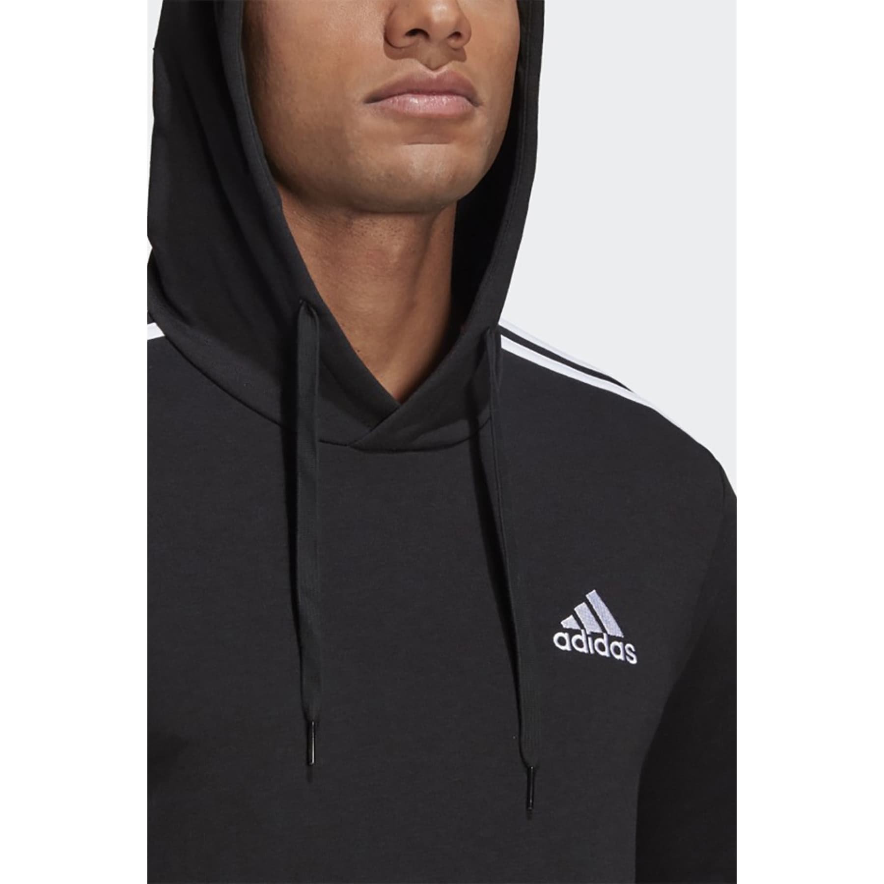 adidas Essentials 3 Bantlı Erkek Siyah Sweatshirt (GK9062)
