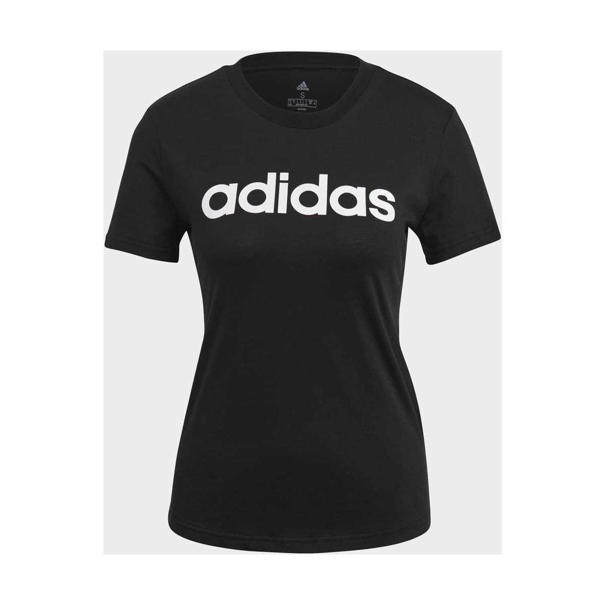 Loungewear Essentials Slim Logo Kadın Siyah Tişört (GL0769)