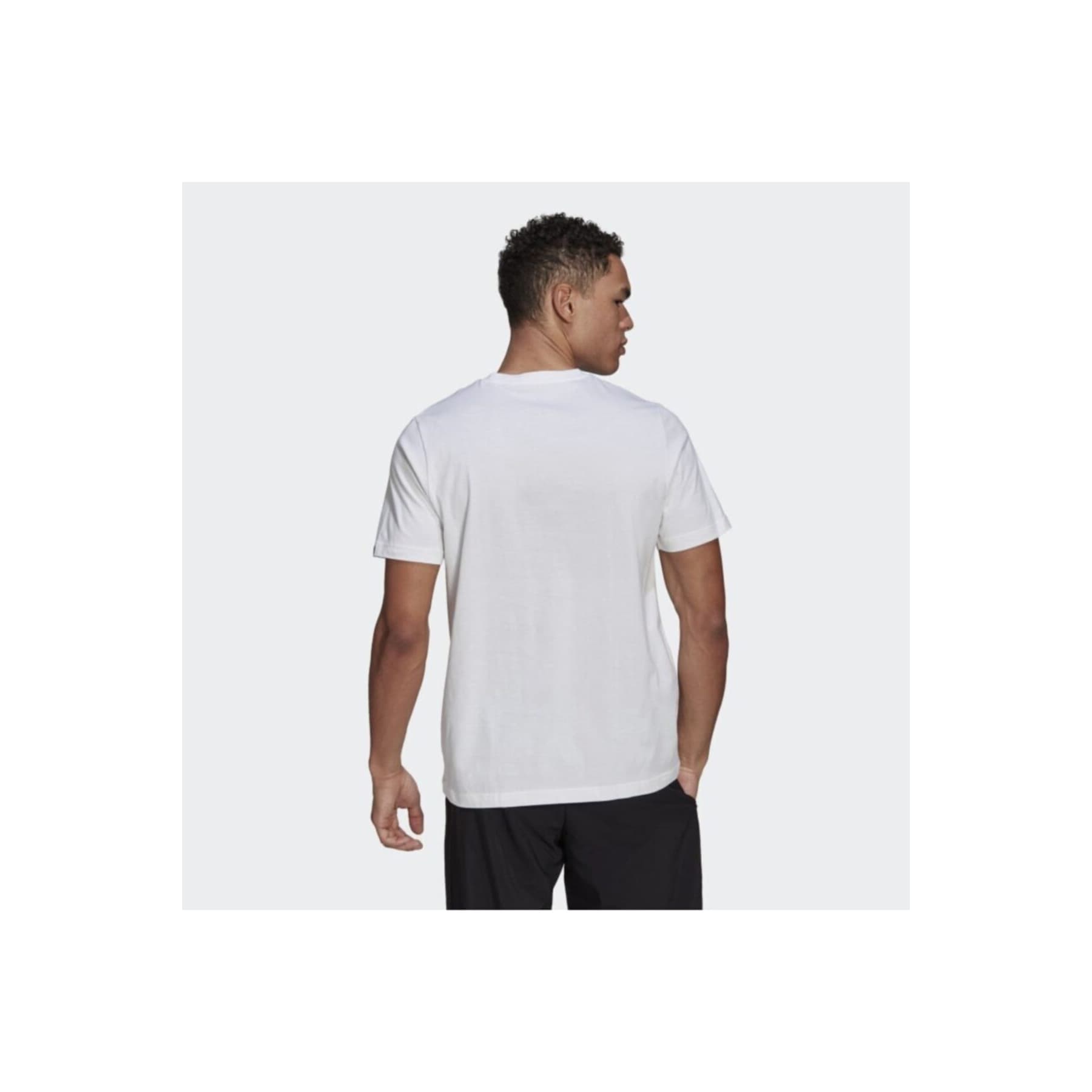 Branded Tape Logo Graphic Erkek Beyaz Tişört (GL3700)