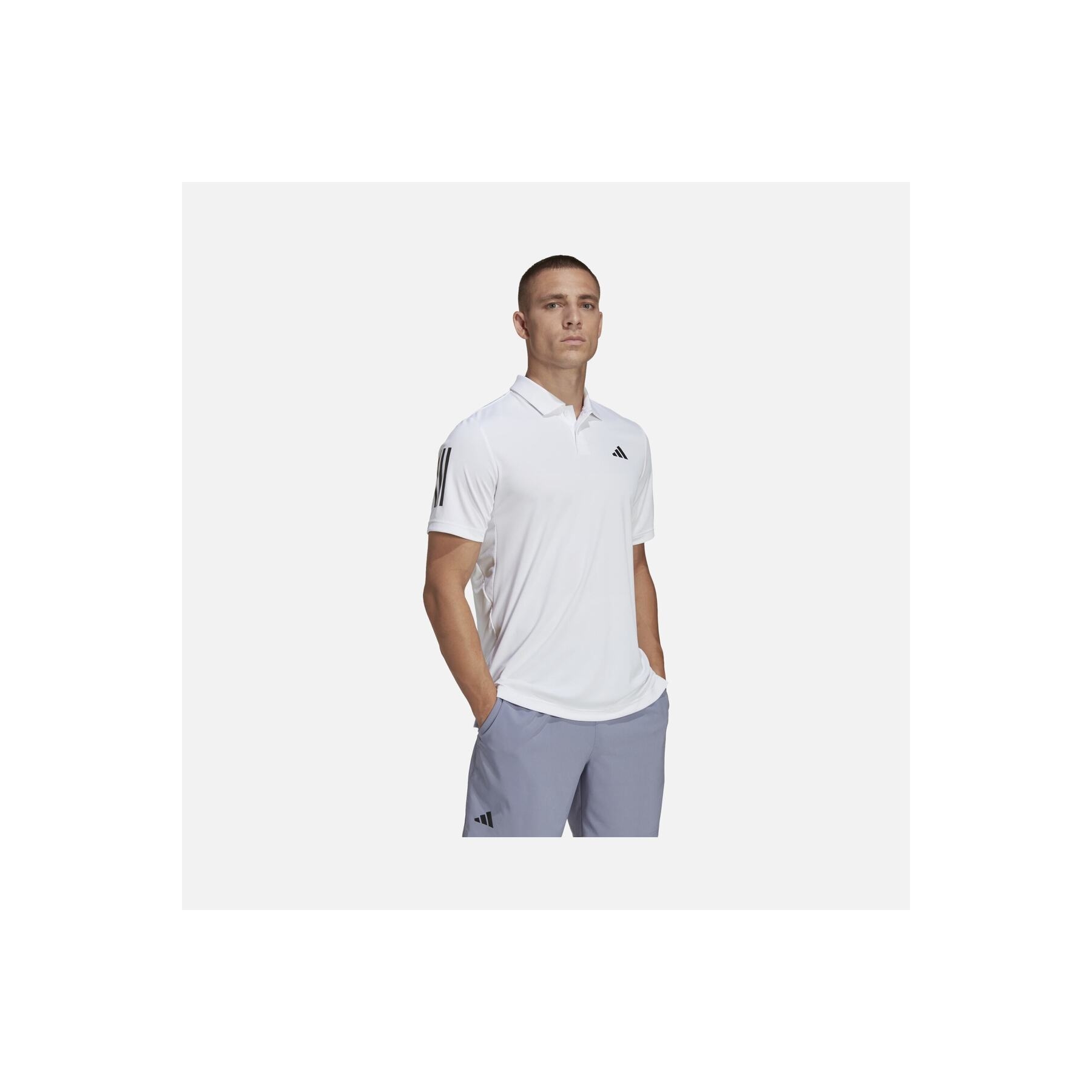 adidas Club 3-Stripes Tennis Erkek Beyaz Polo Yaka Tişört (HS3268)