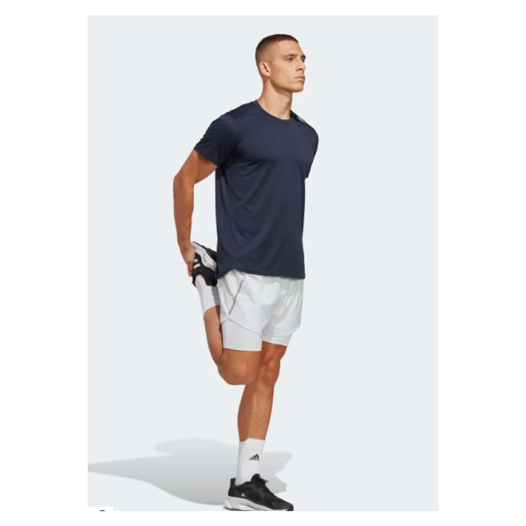 adidas Designed 4 Running Erkek Lacivert Tişört (IB8950)