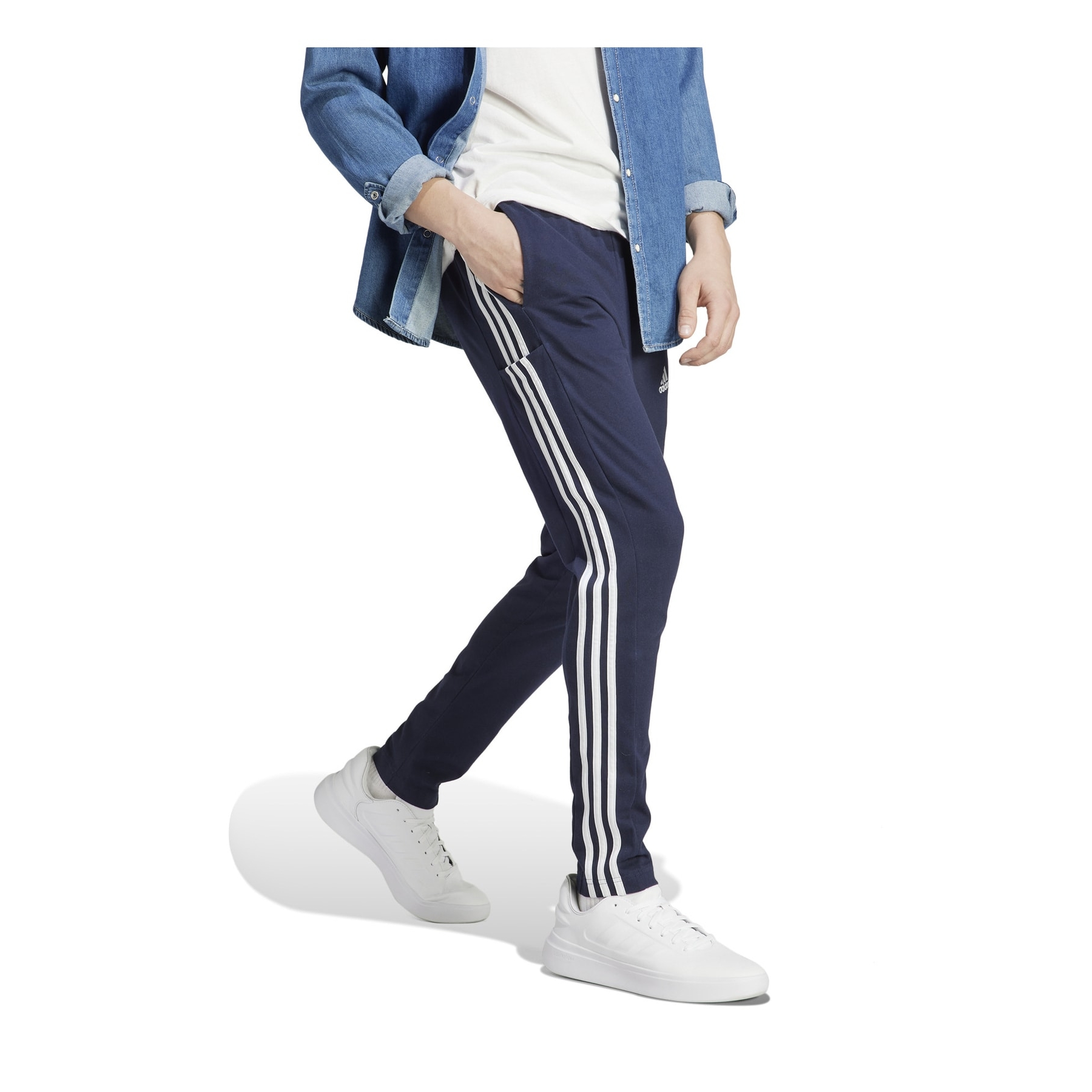 adidas Essentials Single Jersey Erkek Mavi Eşofman Altı (IC0045)