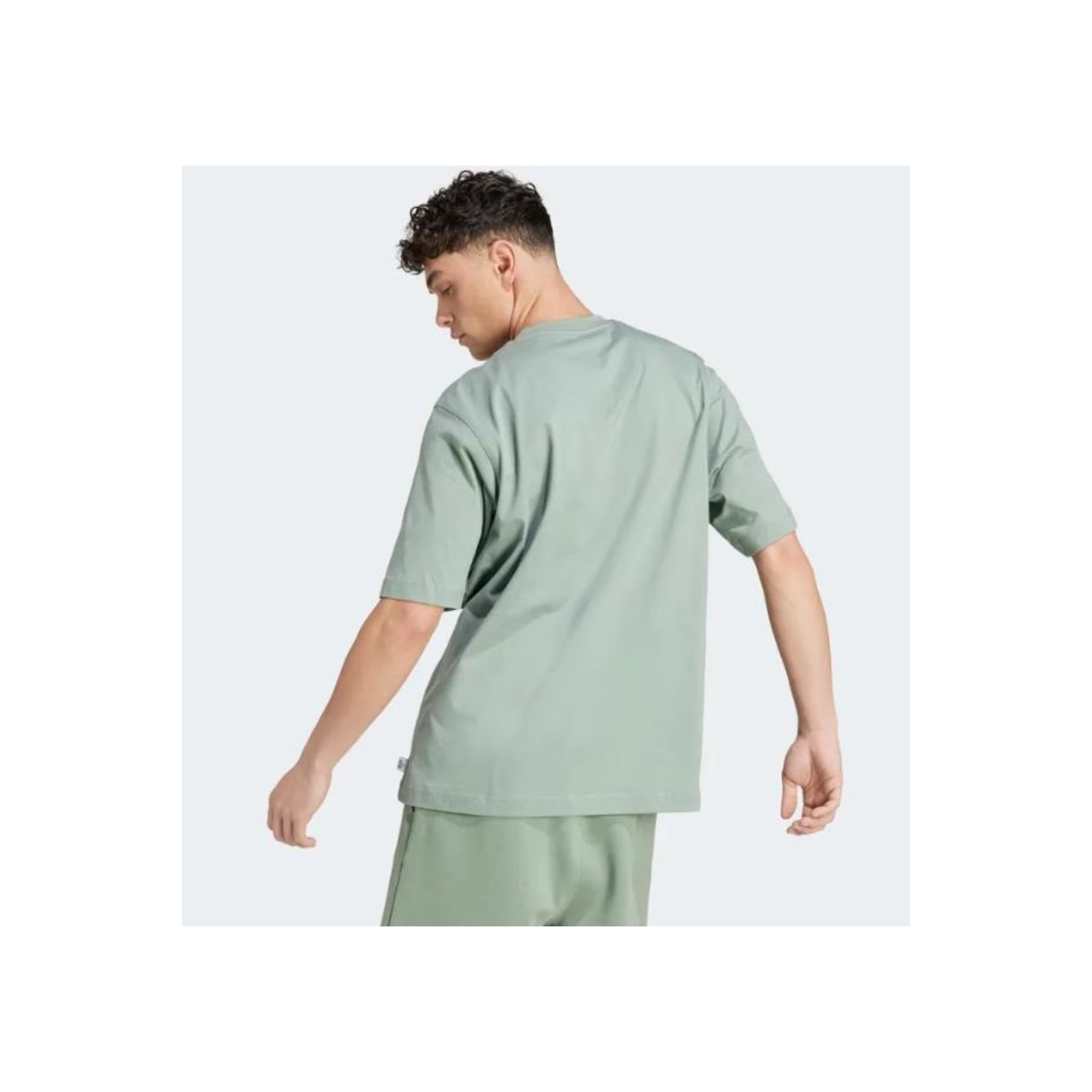 adidas Erkek Günlük T-Shirt M Caps Erkek Yeşil Tişört (IC4105)